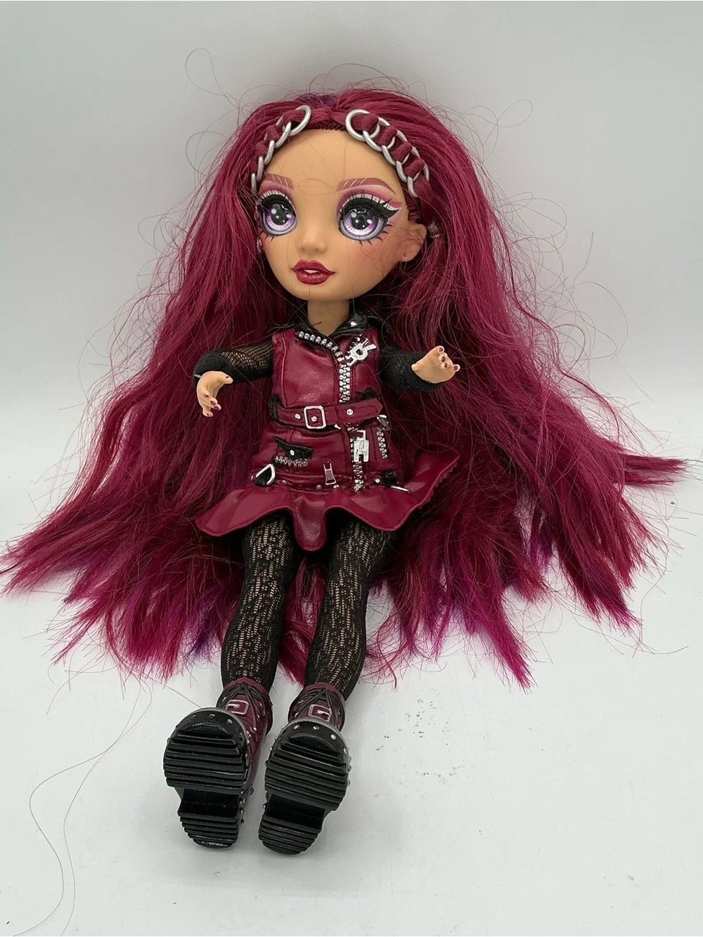 Rainbow High Magenta Long-Haired Fashion Doll with Punk Outfit